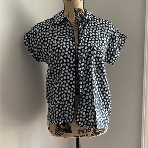 Floral print short sleeve shirt from Madewell.